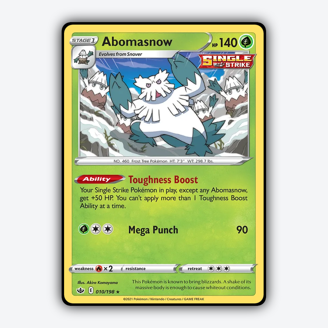 Abomasnow 010/198 - Chilling Reign Set - Card Rug