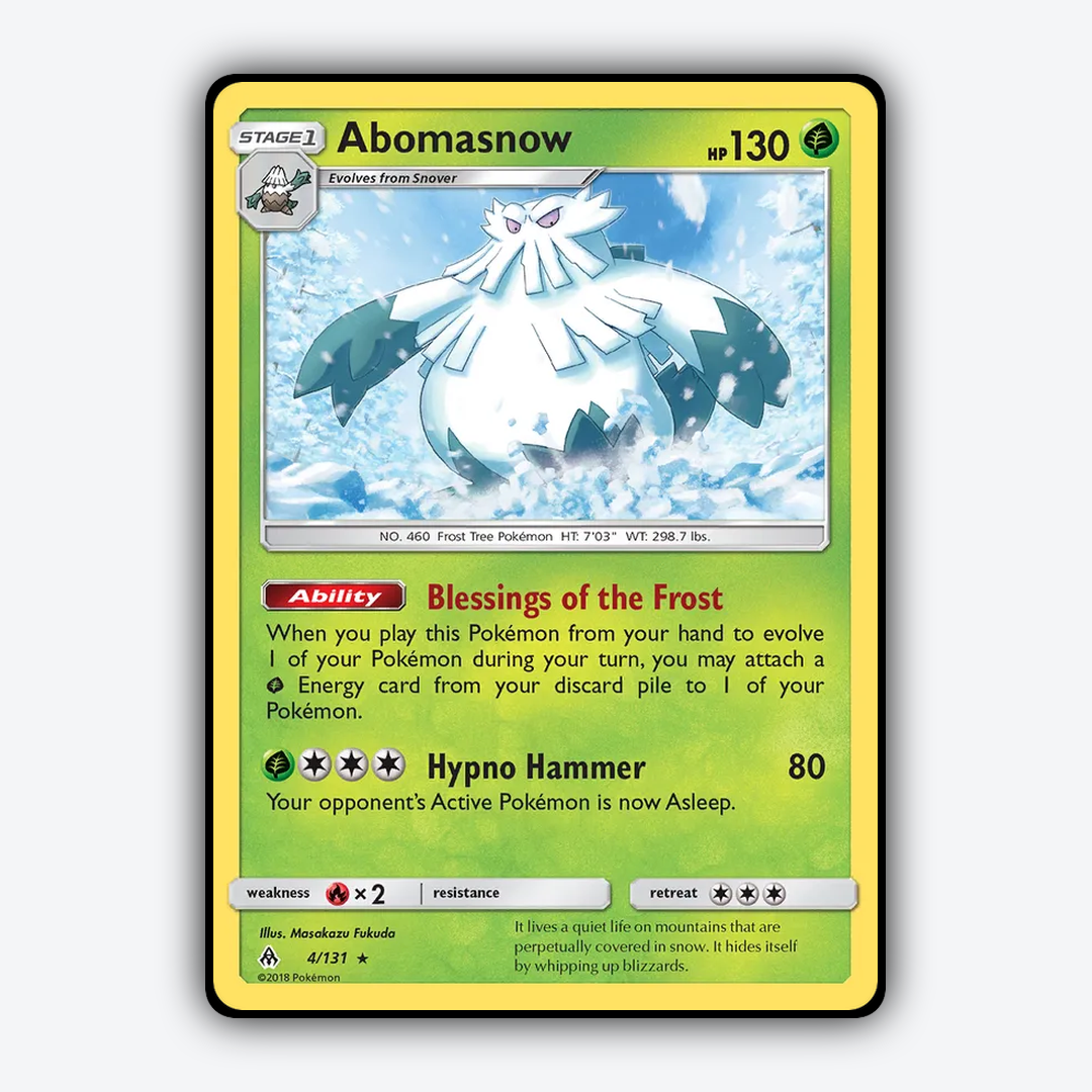 Abomasnow 004/131 - Forbidden Light Set - Card Rug