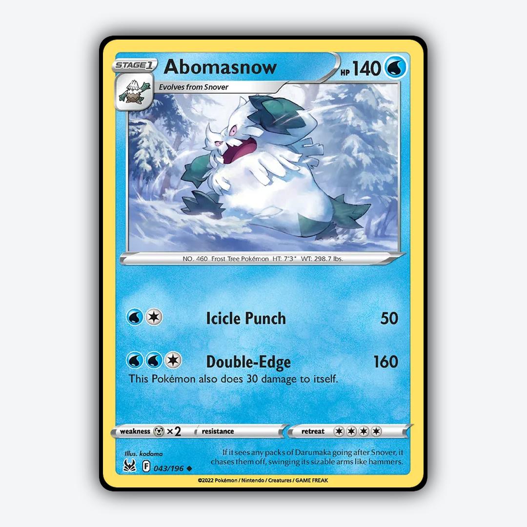 Abomasnow 043/196 - Lost Origin Set - Card Rug