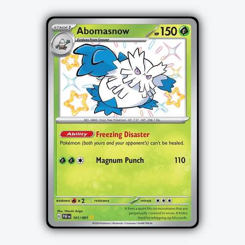 Abomasnow #101 - Paldean Fates Set - Card Rug