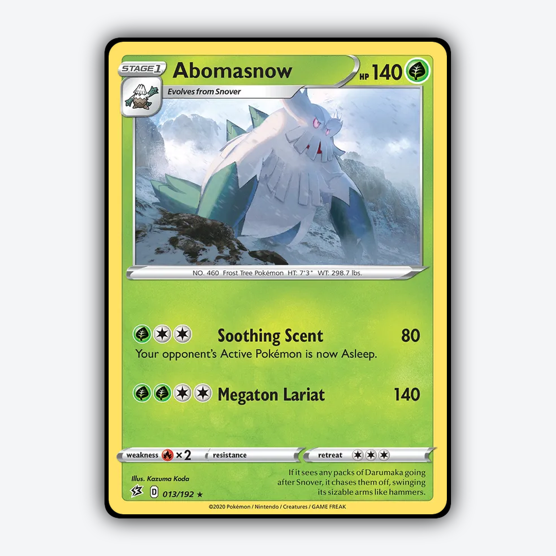 Abomasnow 013/192 - Rebel Clash Set - Card Rug