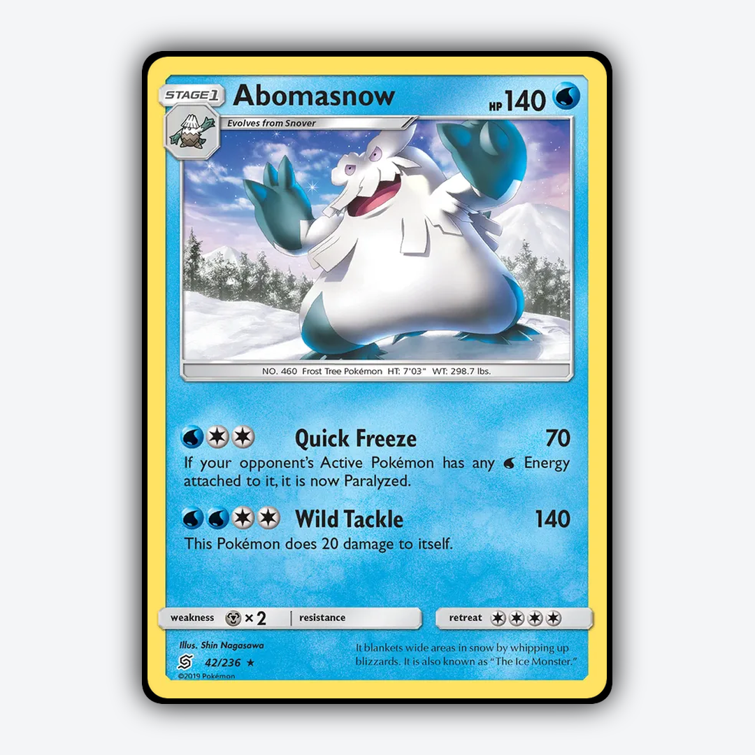 Abomasnow 042/236 - Unified Minds Set - Card Rug
