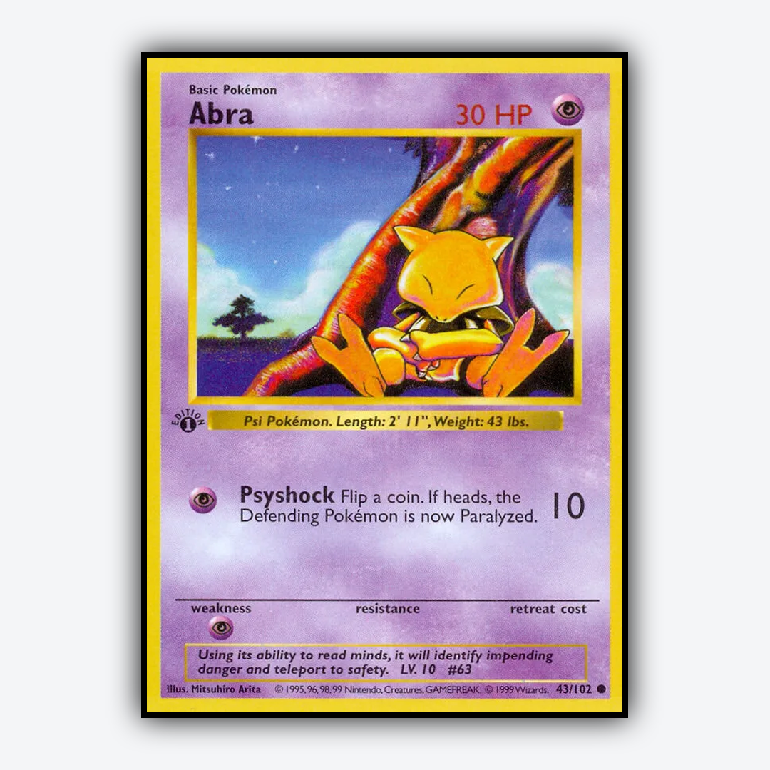 Abra #43 - Base Set - Card Rug