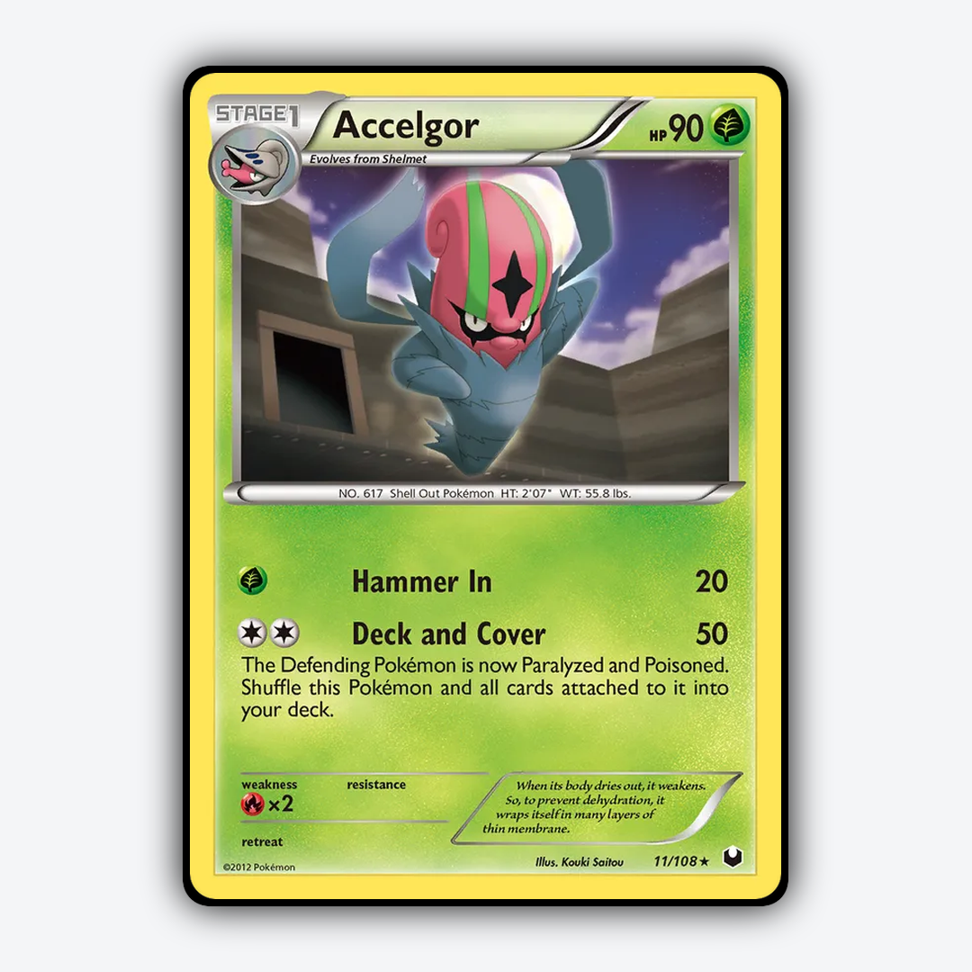 Accelgor 011/108 - Dark Explorers Set - Card Rug