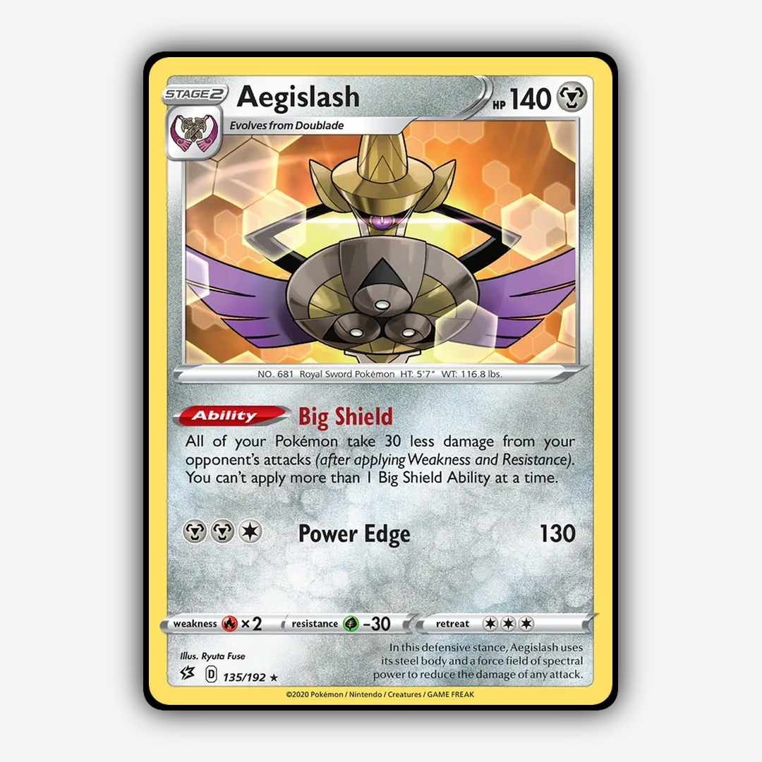Aegislash 135/192 - Rebel Clash Set - Card Rug