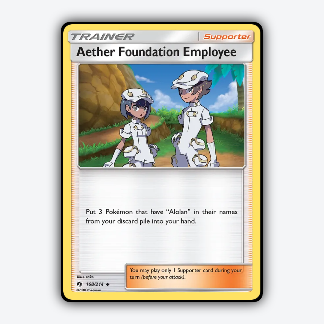 Aether Foundation Employee 168/214 - Lost Thunder Set - Card Rug