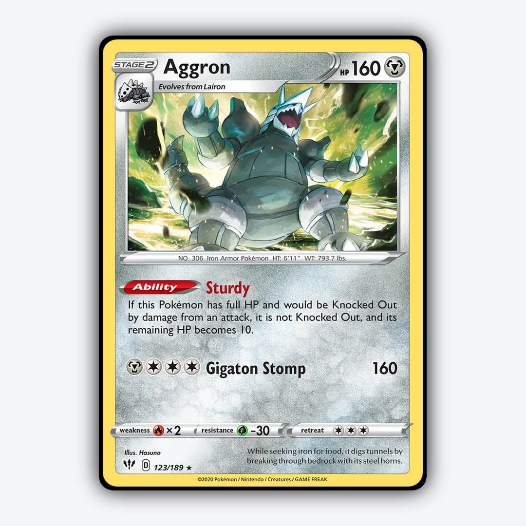 Aggron 123/189 - Darkness Ablaze Set - Card Rug
