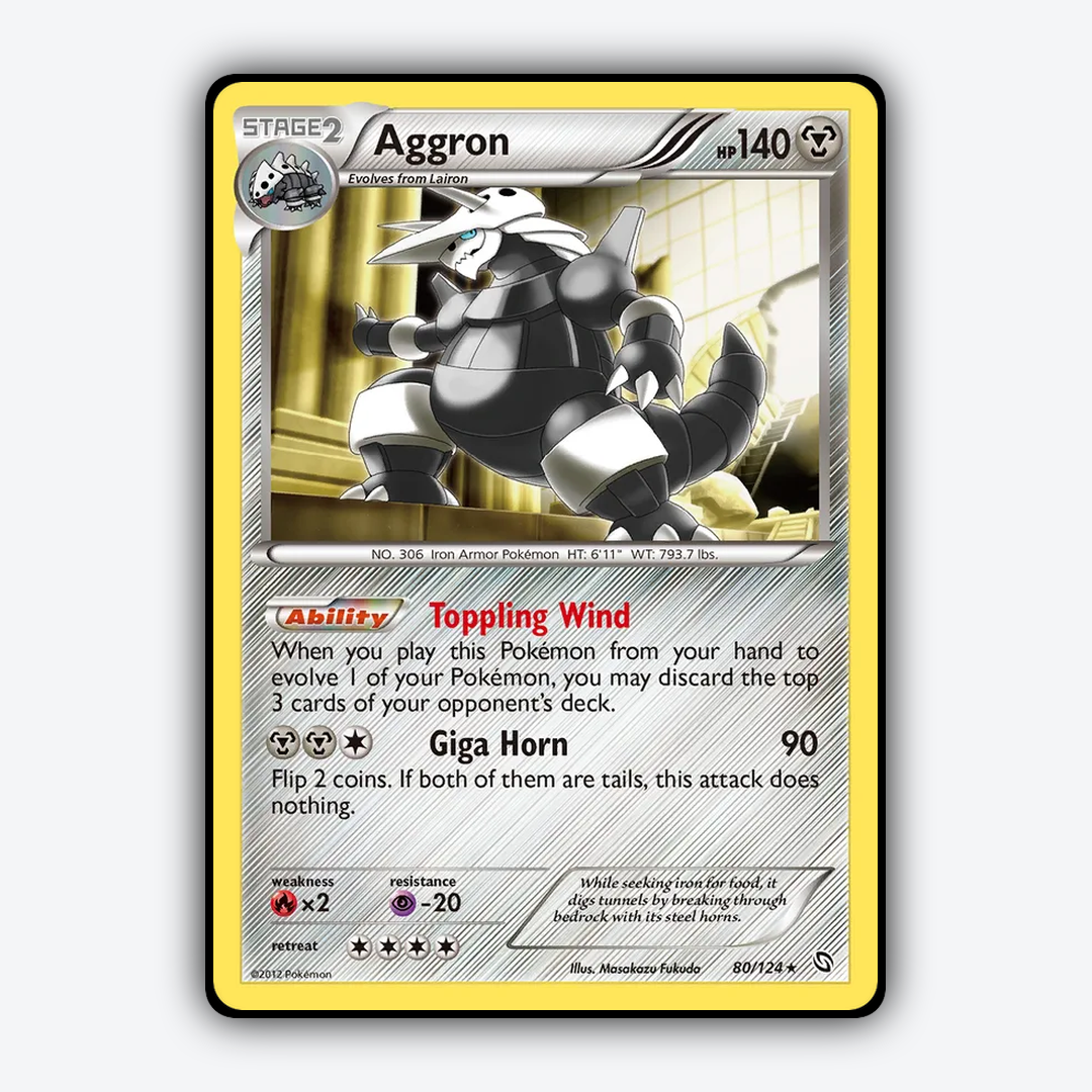 Aggron 080/124 - Dragons Exalted Set - Card Rug