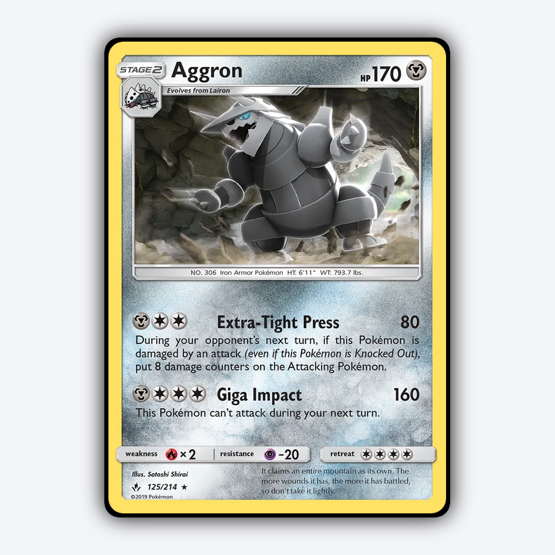 Aggron 125/214 - Unbroken Bonds Set - Card Rug