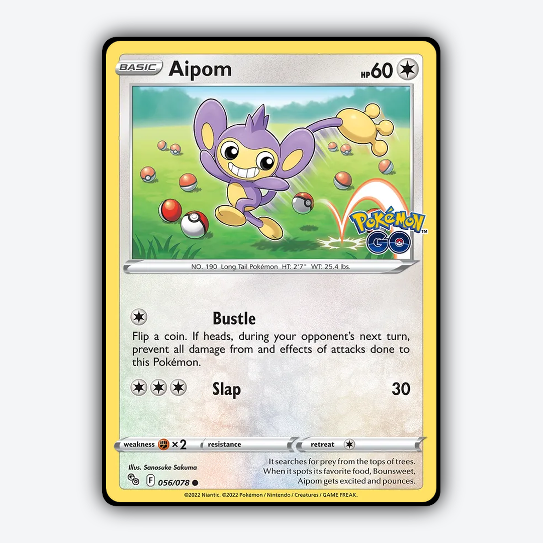 Aipom 056/78 - Pokémon GO Set - Card Rug