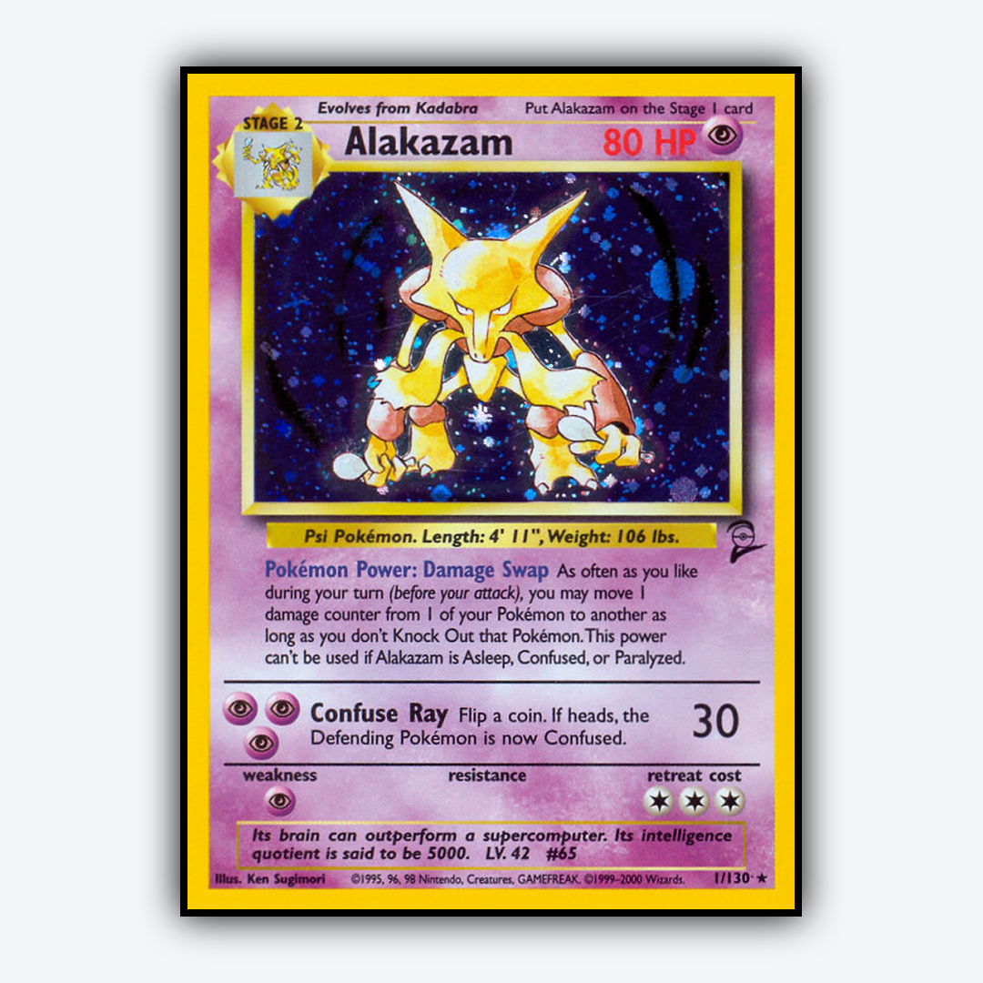 Alakazam 001/130 - Base Set 2 Set - Card Rug