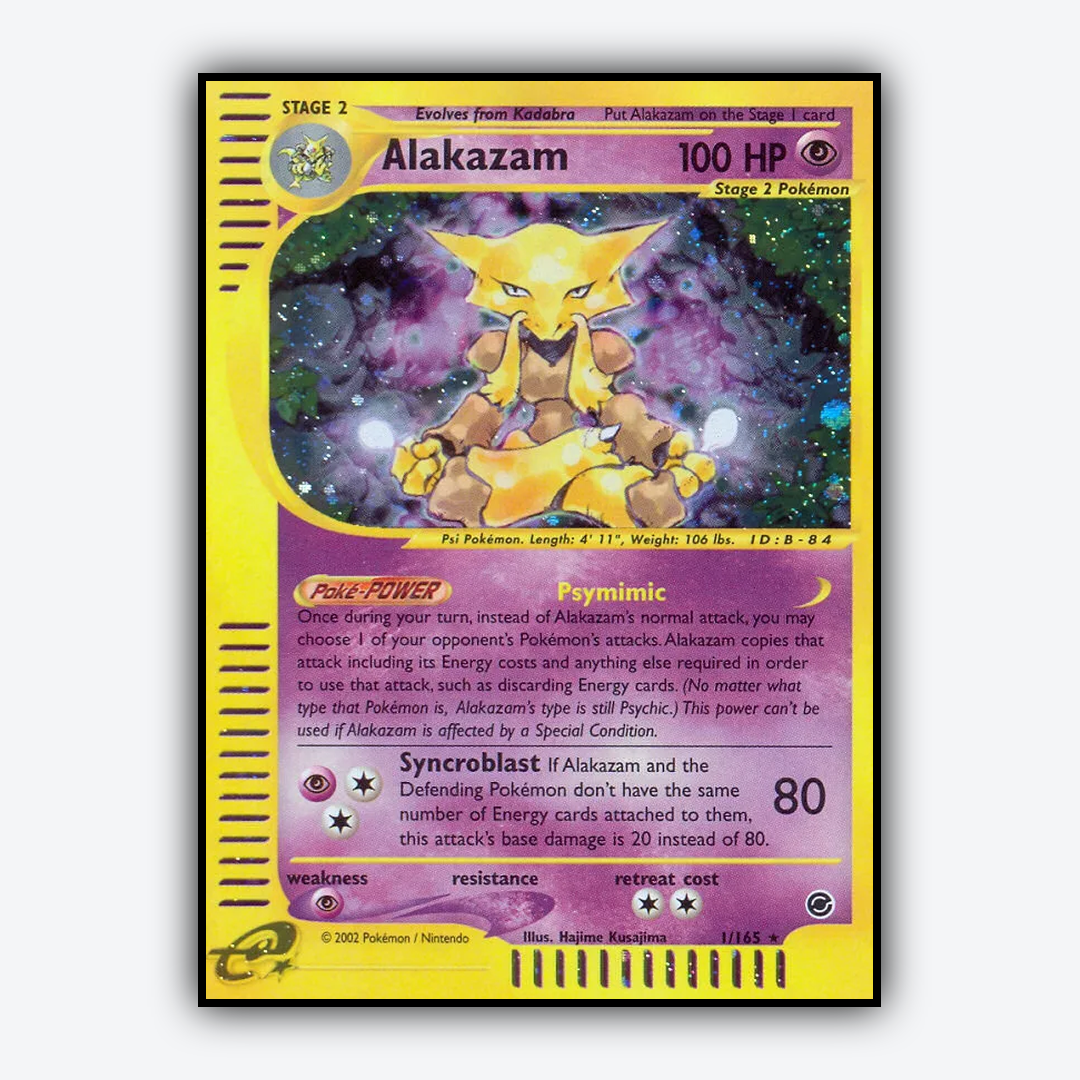 Alakazam 001/165 - Expedition Base Set - Card Rug