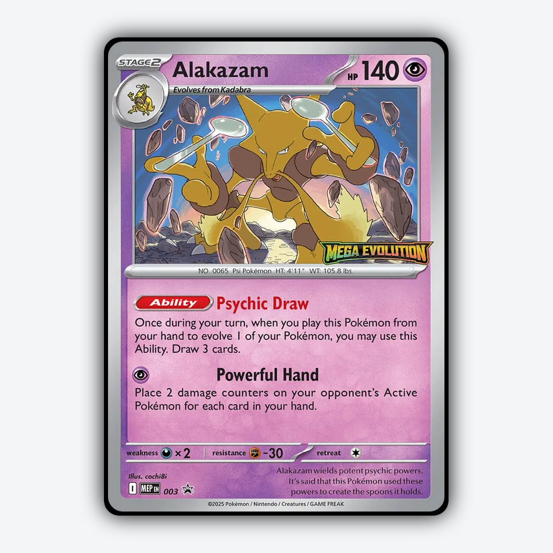 Alakazam  #3 - ME Black Star Promos Set - Card Rug