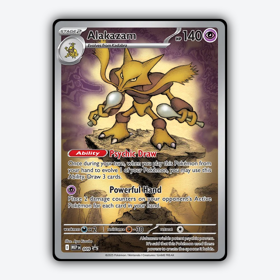 Alakazam   #9 - ME Black Star Promos Set - Card Rug