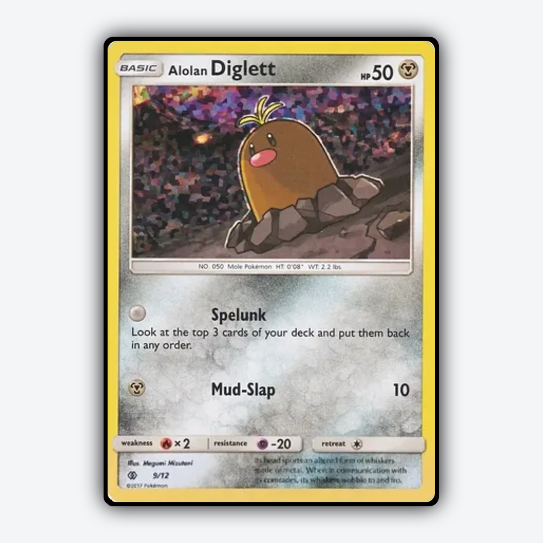 Alolan Diglett 009/12 - McDonald's Collection 2017 Set - Card Rug