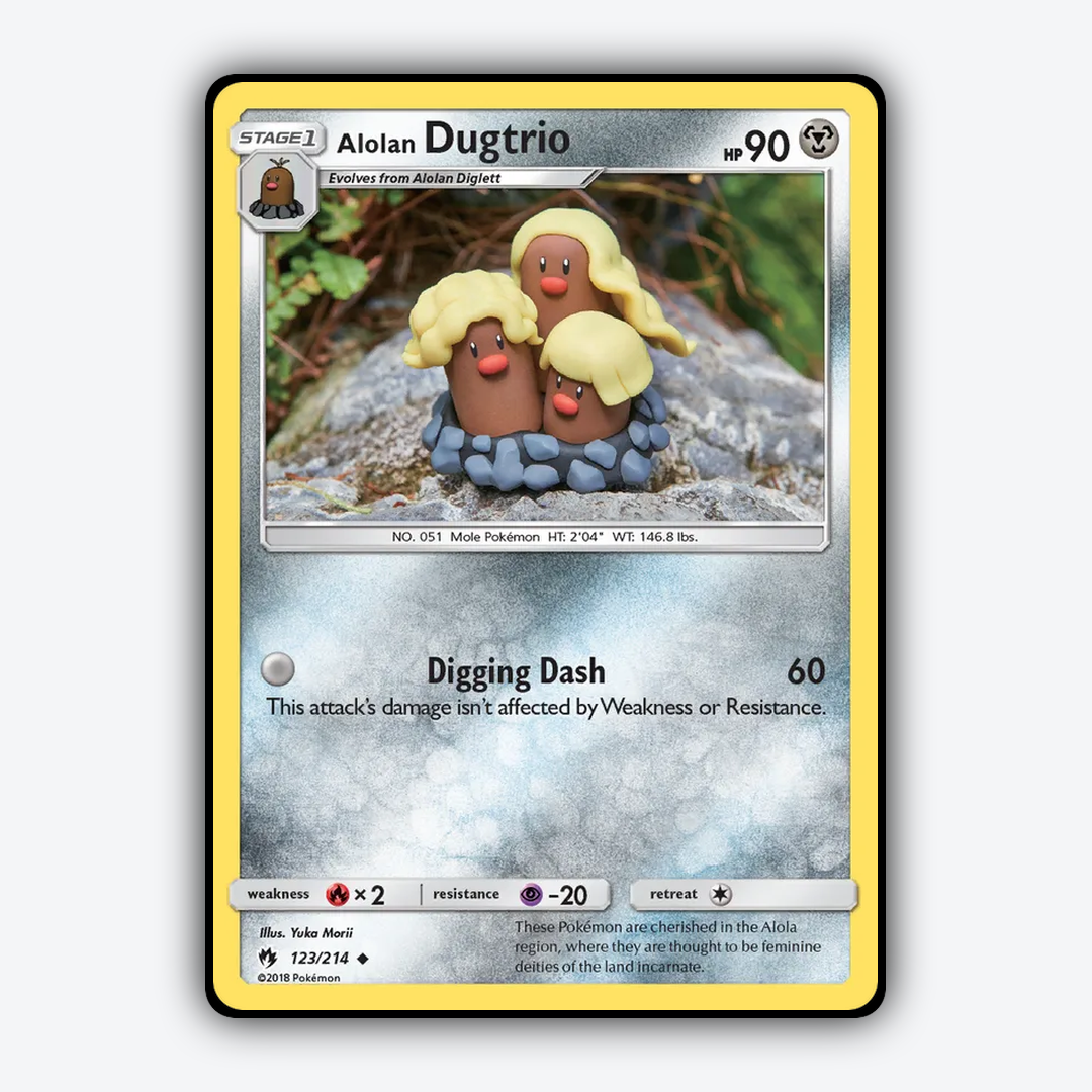 Alolan Dugtrio 123/214 - Lost Thunder Set - Card Rug