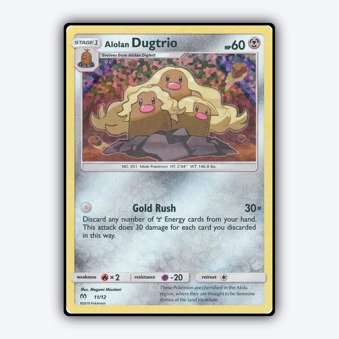 Alolan Dugtrio 011/12 - McDonald's Collection 2019 Set - Card Rug