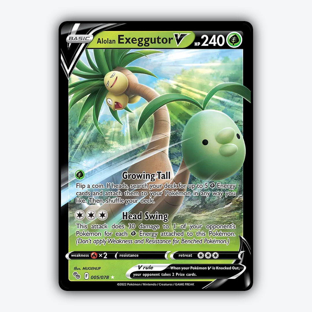 Alolan Exeggutor V 005/78 - Pokémon GO Set - Card Rug