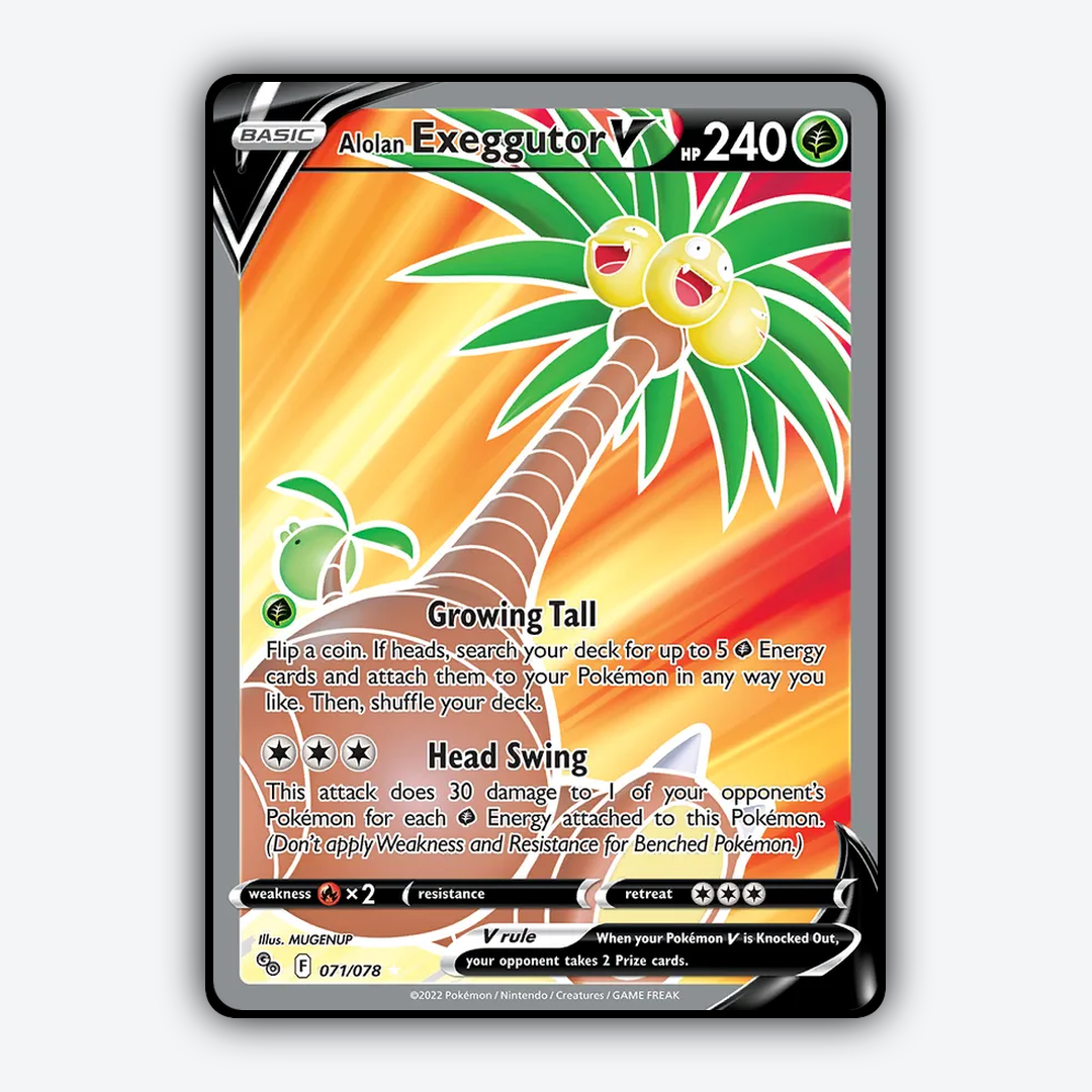 Alolan Exeggutor V 071/78 - Pokémon GO Set - Card Rug
