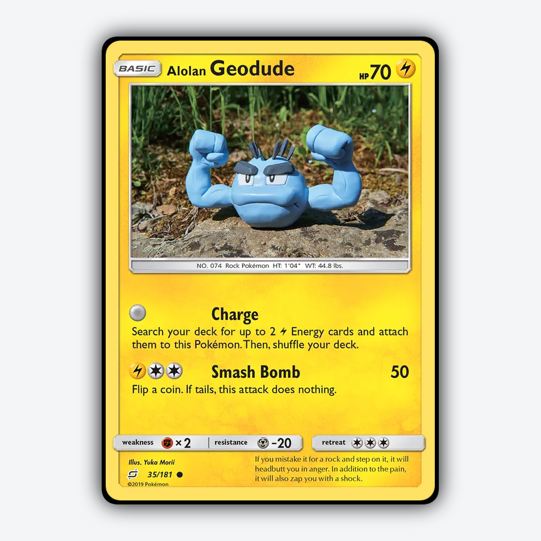 Alolan Geodude 035/181 - Team Up Set - Card Rug