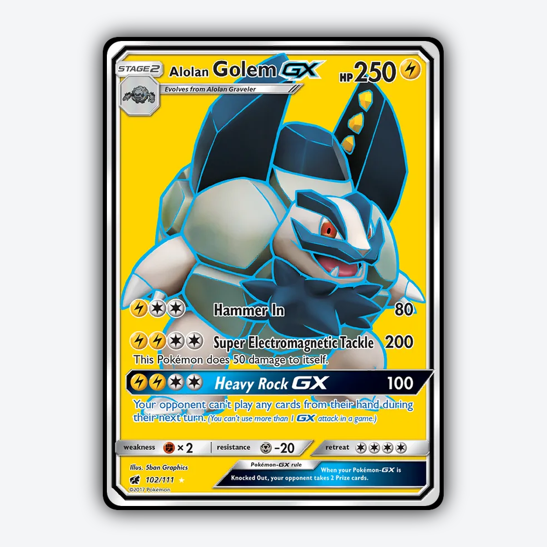 Alolan Golem-GX 102/111 - Crimson Invasion Set - Card Rug