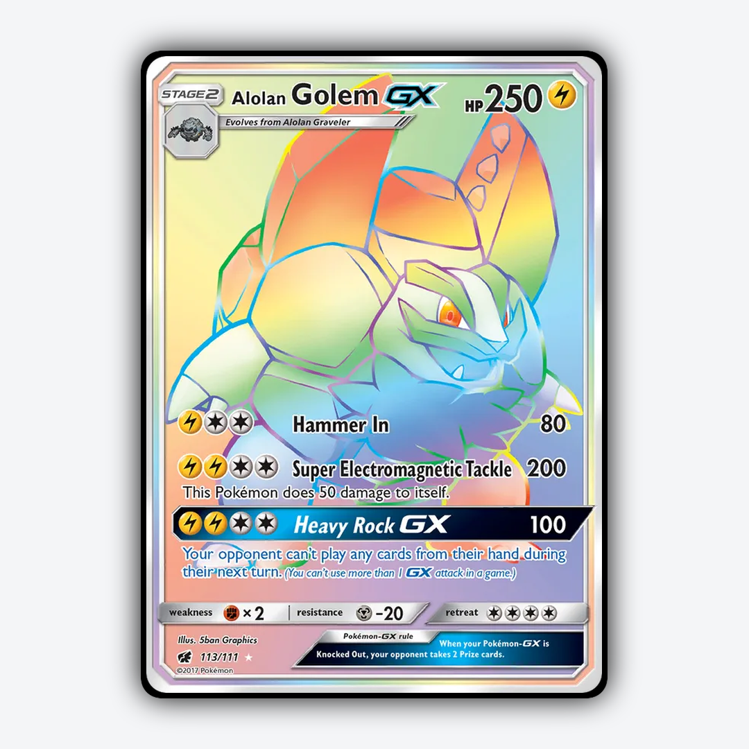 Alolan Golem-GX 113/111 - Crimson Invasion Set - Card Rug