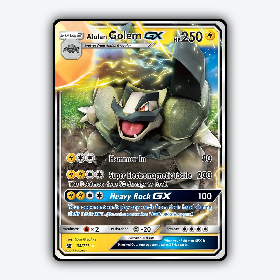 Alolan Golem-GX 034/111 - Crimson Invasion Set - Card Rug
