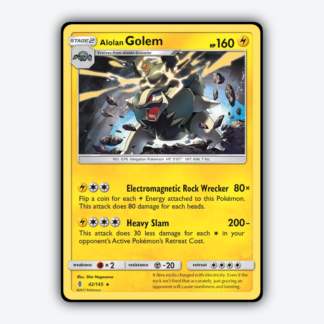 Alolan Golem 042/145 - Guardians Rising Set - Card Rug