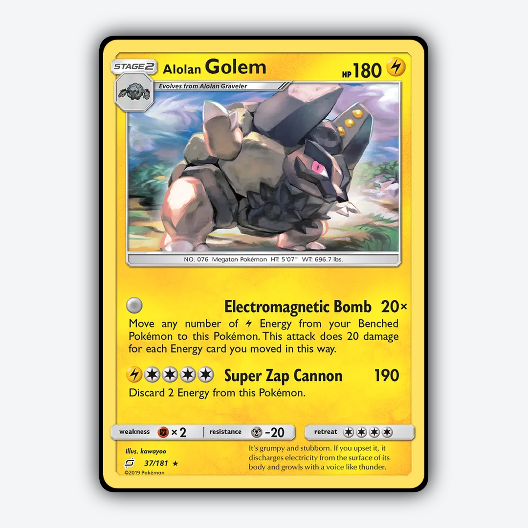 Alolan Golem 037/181 - Team Up Set - Card Rug