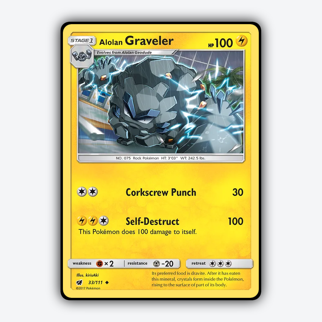 Alolan Graveler 033/111 - Crimson Invasion Set - Card Rug
