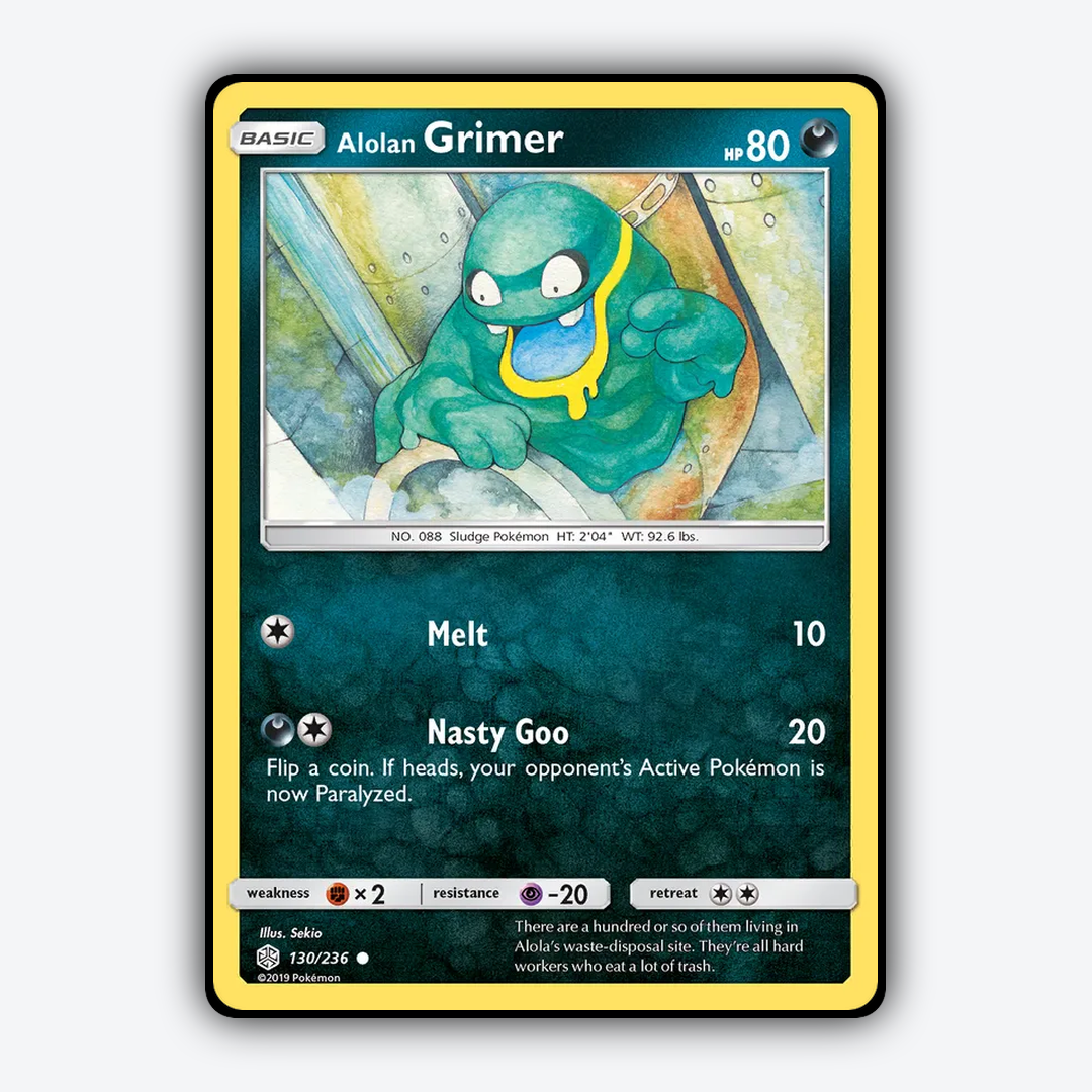 Alolan Grimer 130/236 - Cosmic Eclipse Set - Card Rug