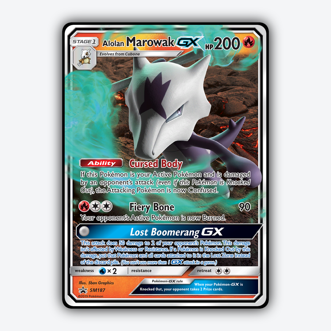 Alolan Marowak-GX #187 - SM Black Star Promos Set - Card Rug