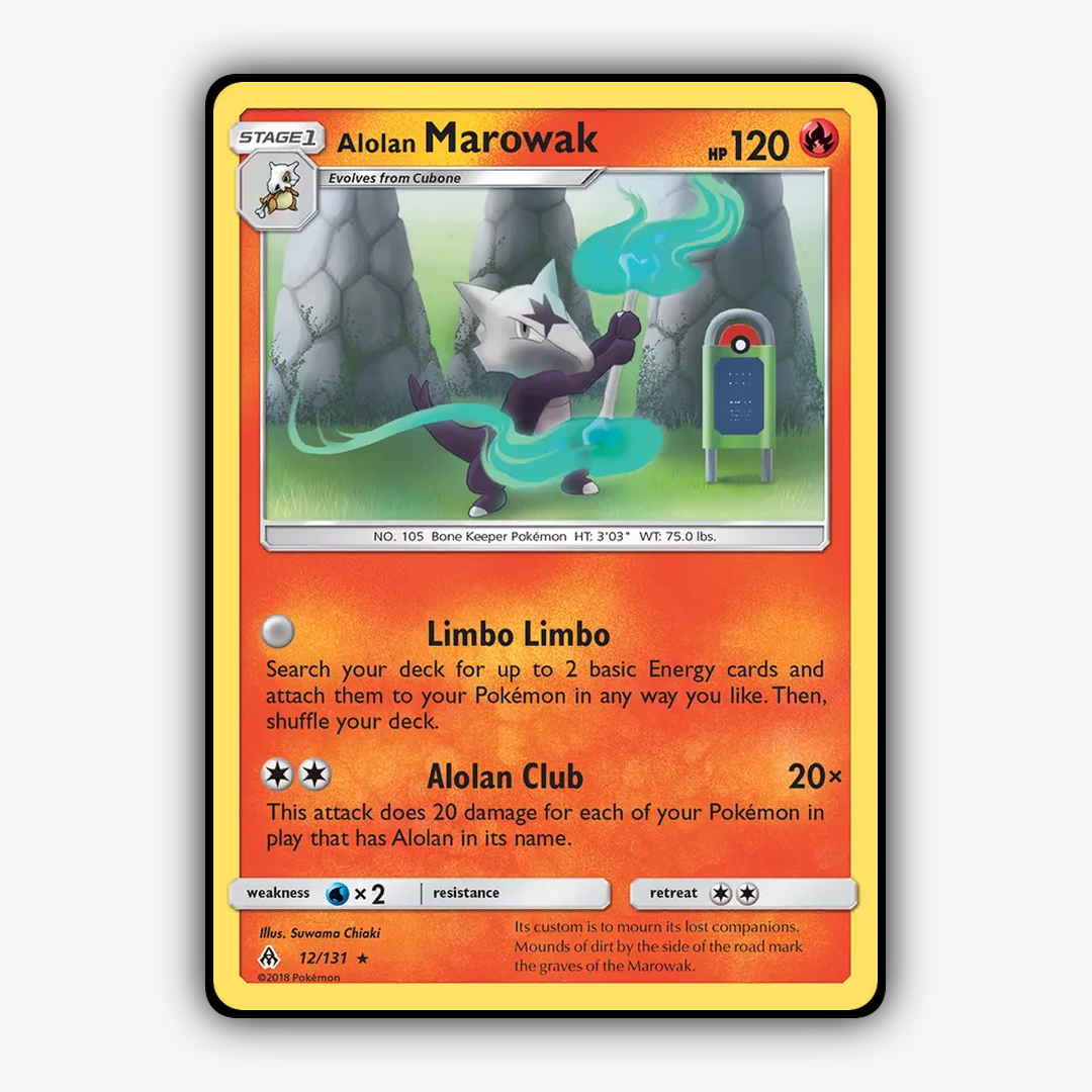 Alolan Marowak 012/131 - Forbidden Light Set - Card Rug