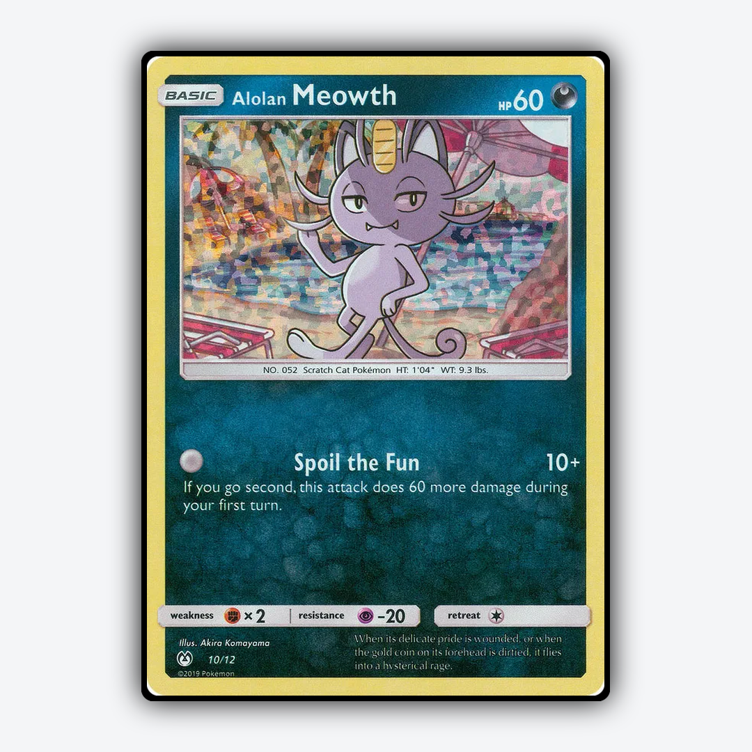 Alolan Meowth 010/12 - McDonald's Collection 2019 Set - Card Rug