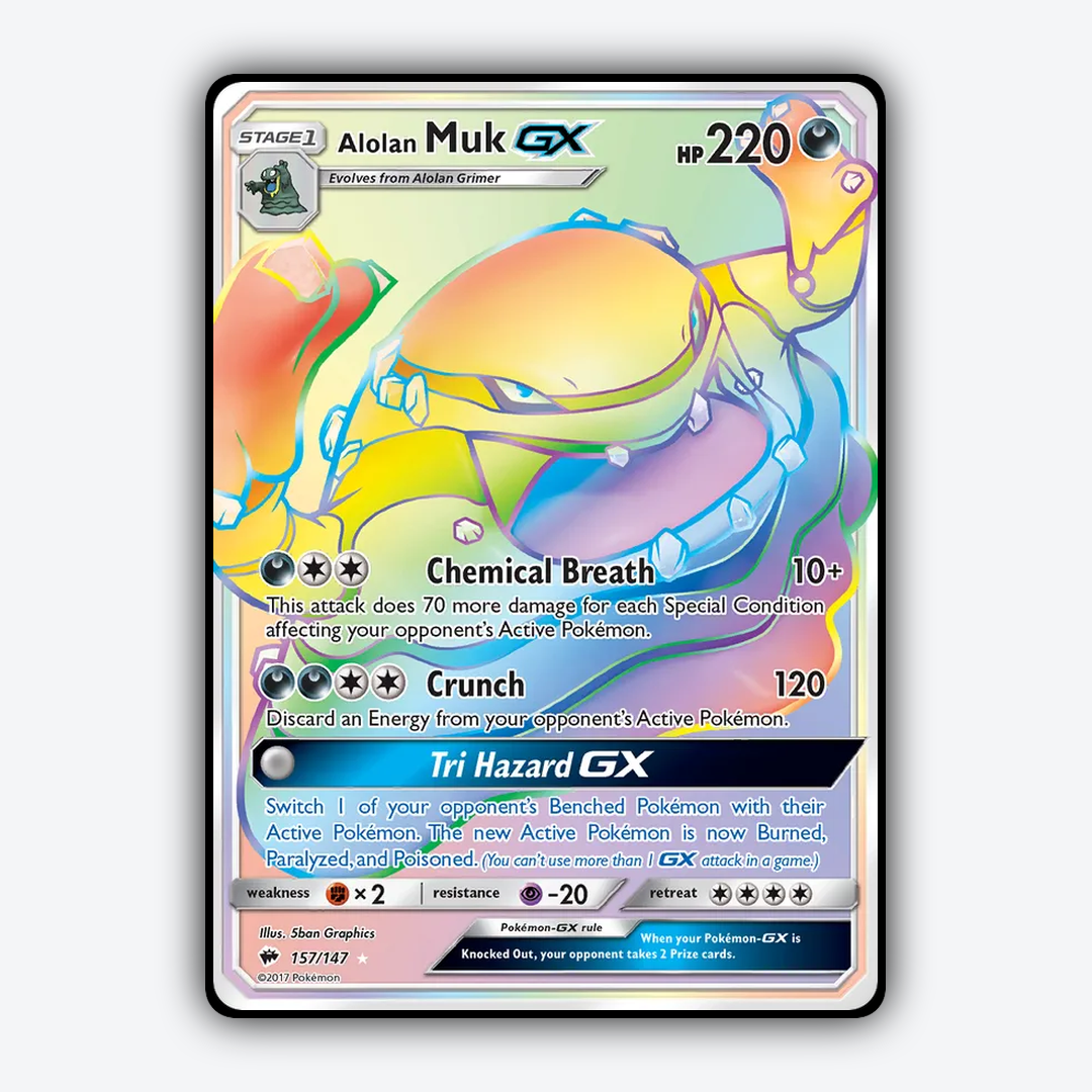 Alolan Muk-GX 157/147 - Burning Shadows Set - Card Rug