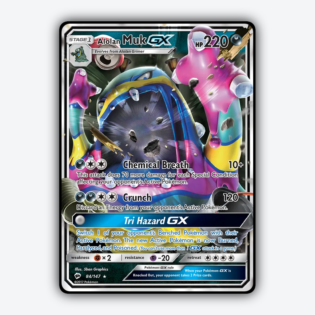 Alolan Muk-GX 084/147 - Burning Shadows Set - Card Rug