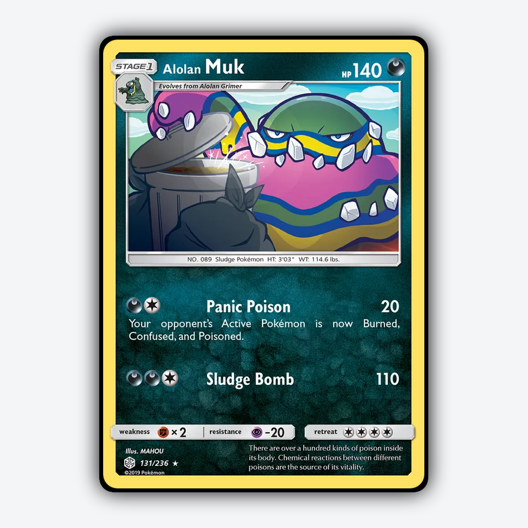 Alolan Muk 131/236 - Cosmic Eclipse Set - Card Rug