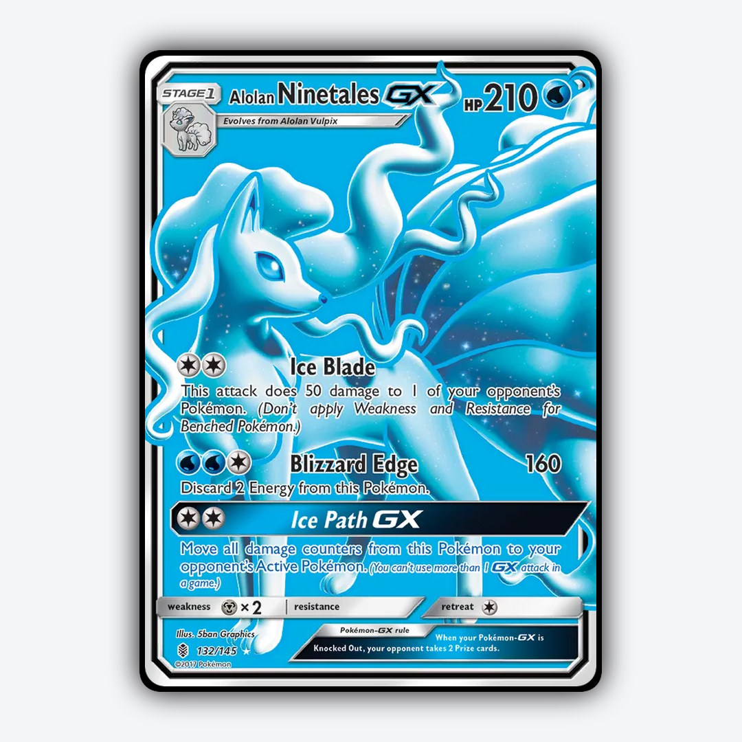 Alolan Ninetales-GX 132/145 - Guardians Rising Set - Card Rug