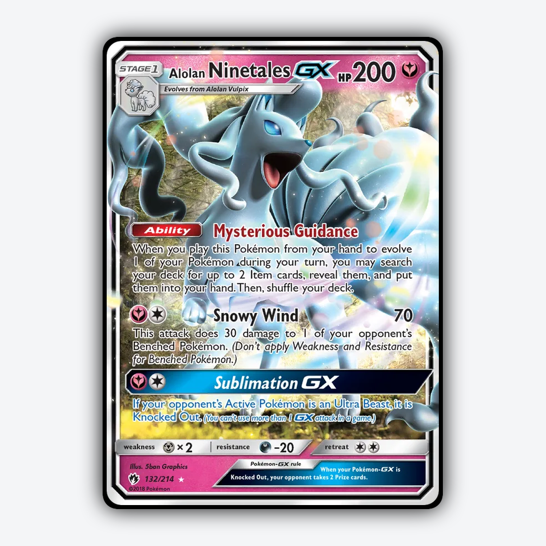 Alolan Ninetales-GX 132/214 - Lost Thunder Set - Card Rug