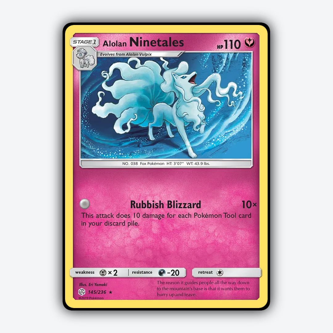 Alolan Ninetales 145/236 - Cosmic Eclipse Set - Card Rug