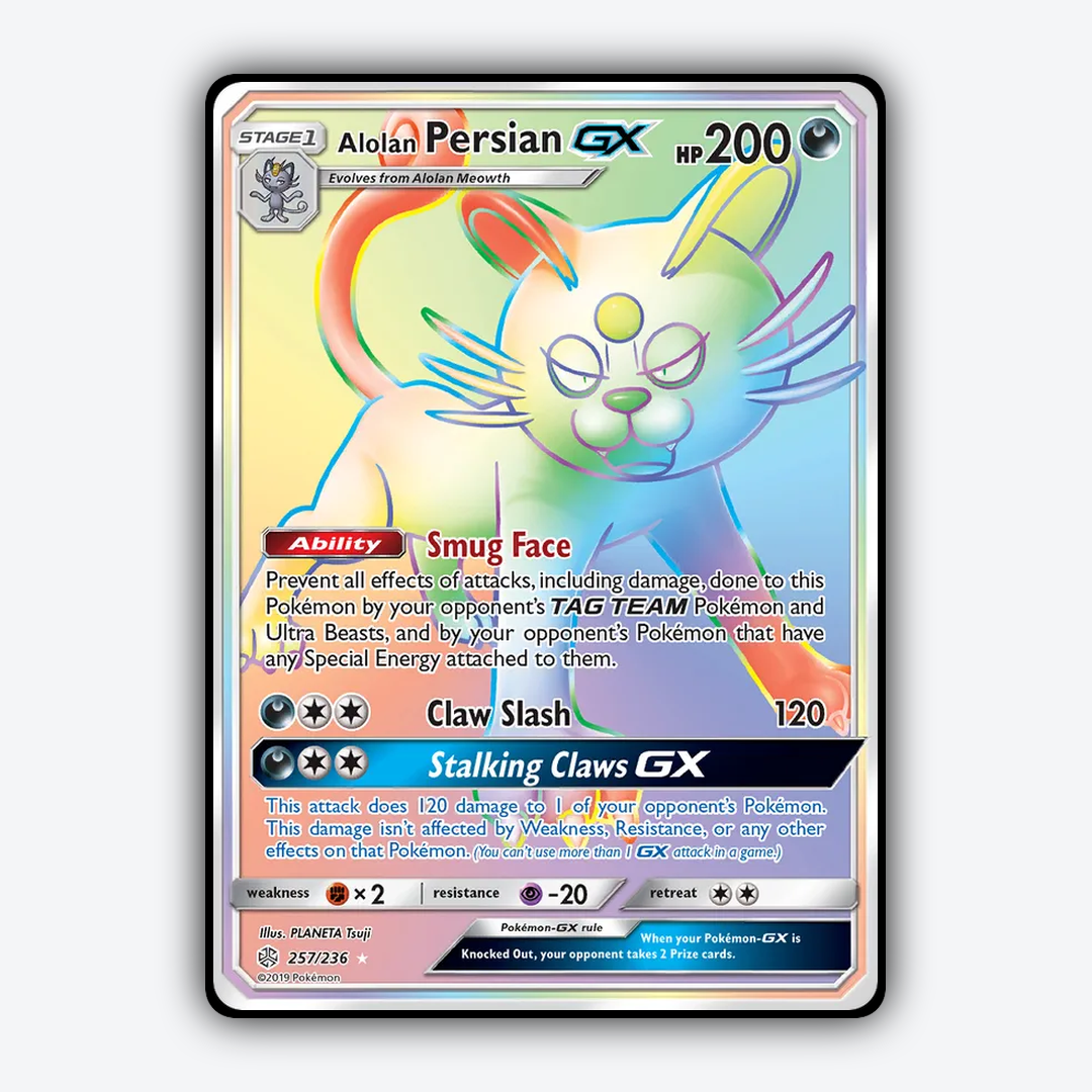 Alolan Persian-GX 257/236 - Cosmic Eclipse Set - Card Rug
