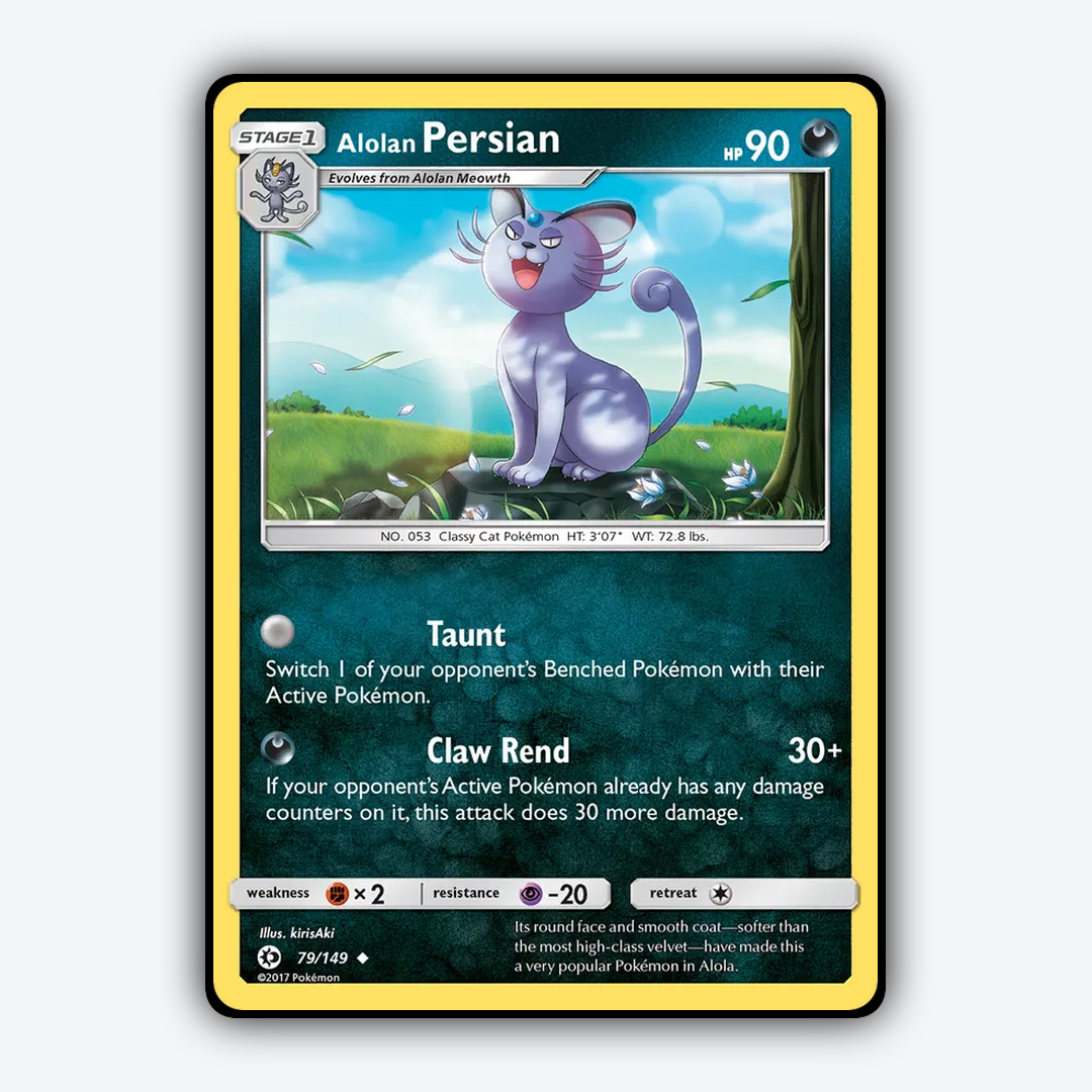 Alolan Persian 079/149 - Sun & Moon Set - Card Rug