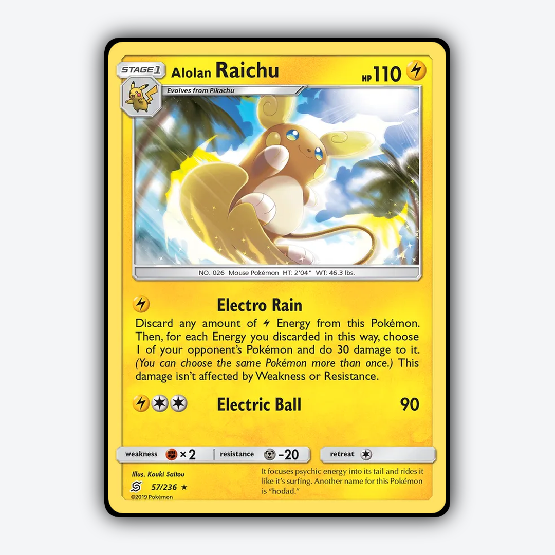 Alolan Raichu 057/236 - Unified Minds Set - Card Rug