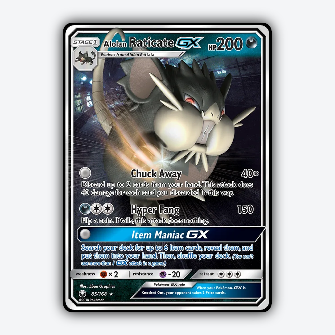 Alolan Raticate-GX 085/168 - Celestial Storm Set - Card Rug