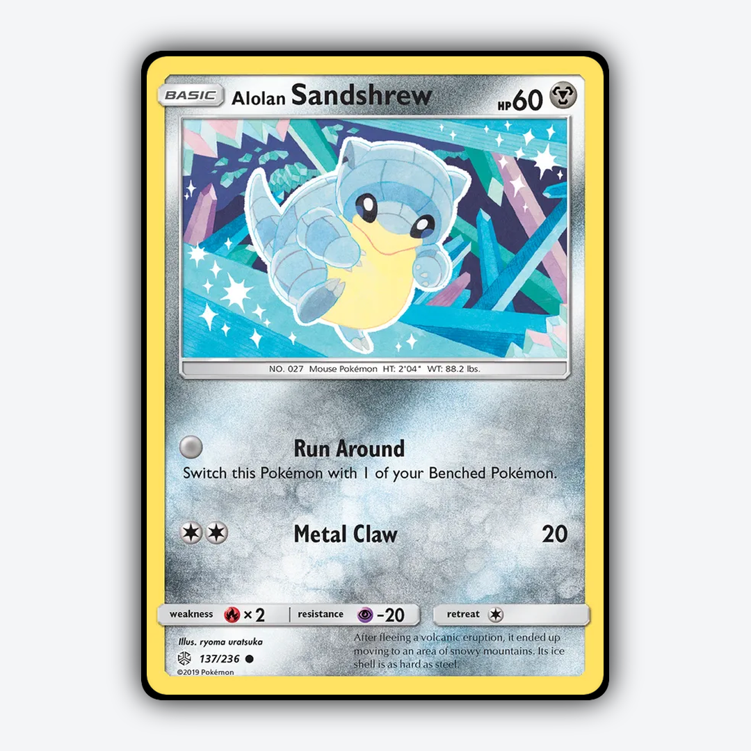 Alolan Sandshrew 137/236 - Cosmic Eclipse Set - Card Rug