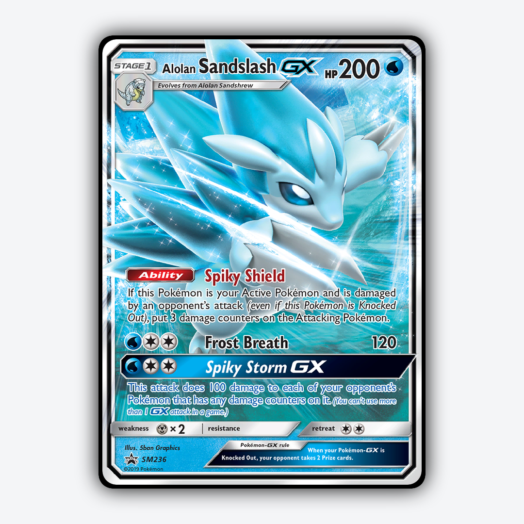 Alolan Sandslash-GX #236 - SM Black Star Promos Set - Card Rug