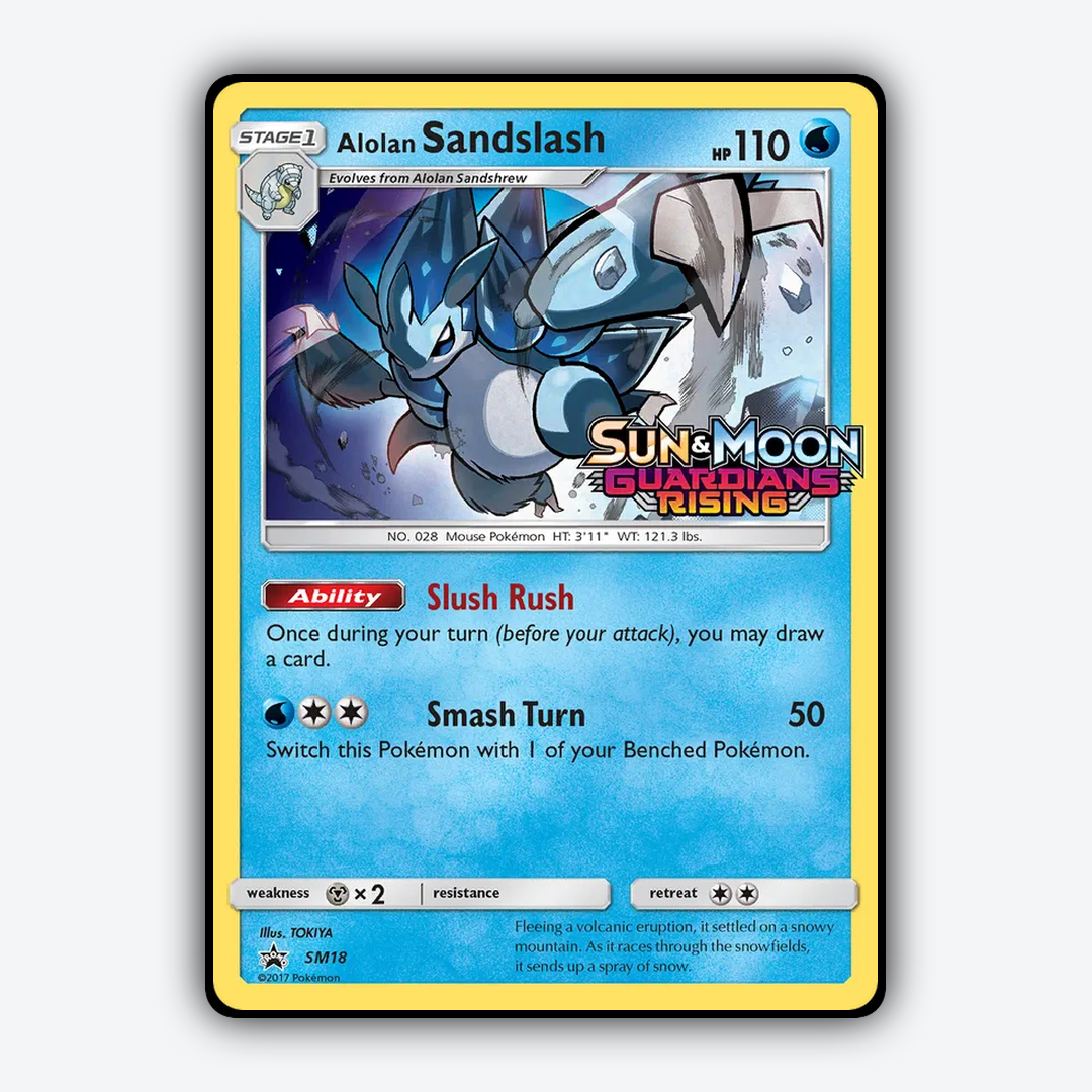 Alolan Sandslash #18 - SM Black Star Promos Set - Card Rug