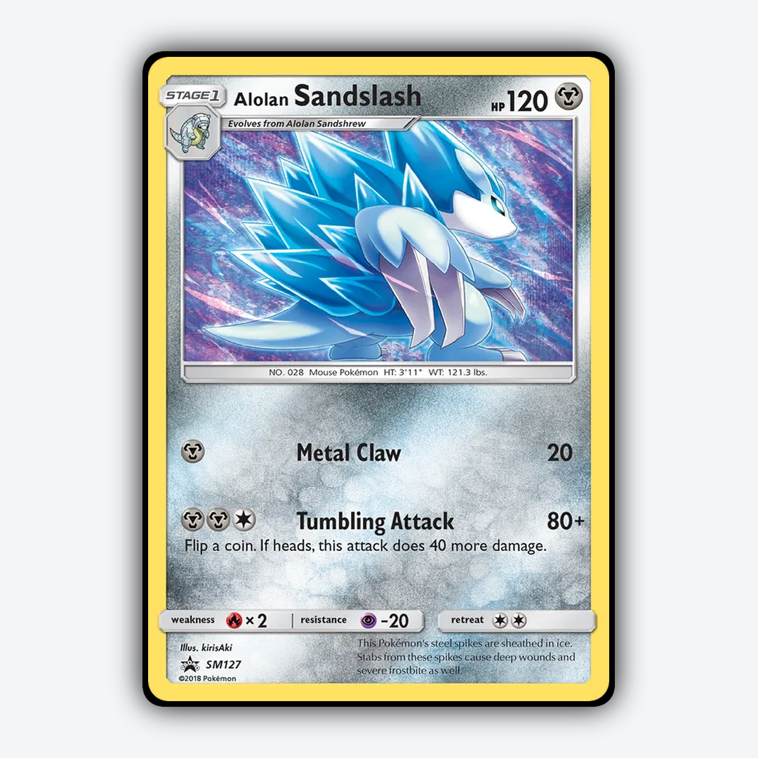 Alolan Sandslash #127 - SM Black Star Promos Set - Card Rug