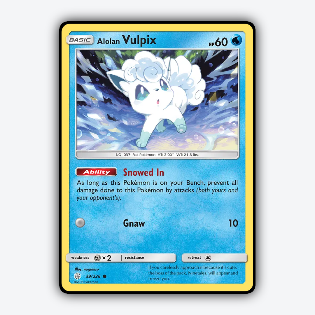 Alolan Vulpix 039/236 - Cosmic Eclipse Set - Card Rug