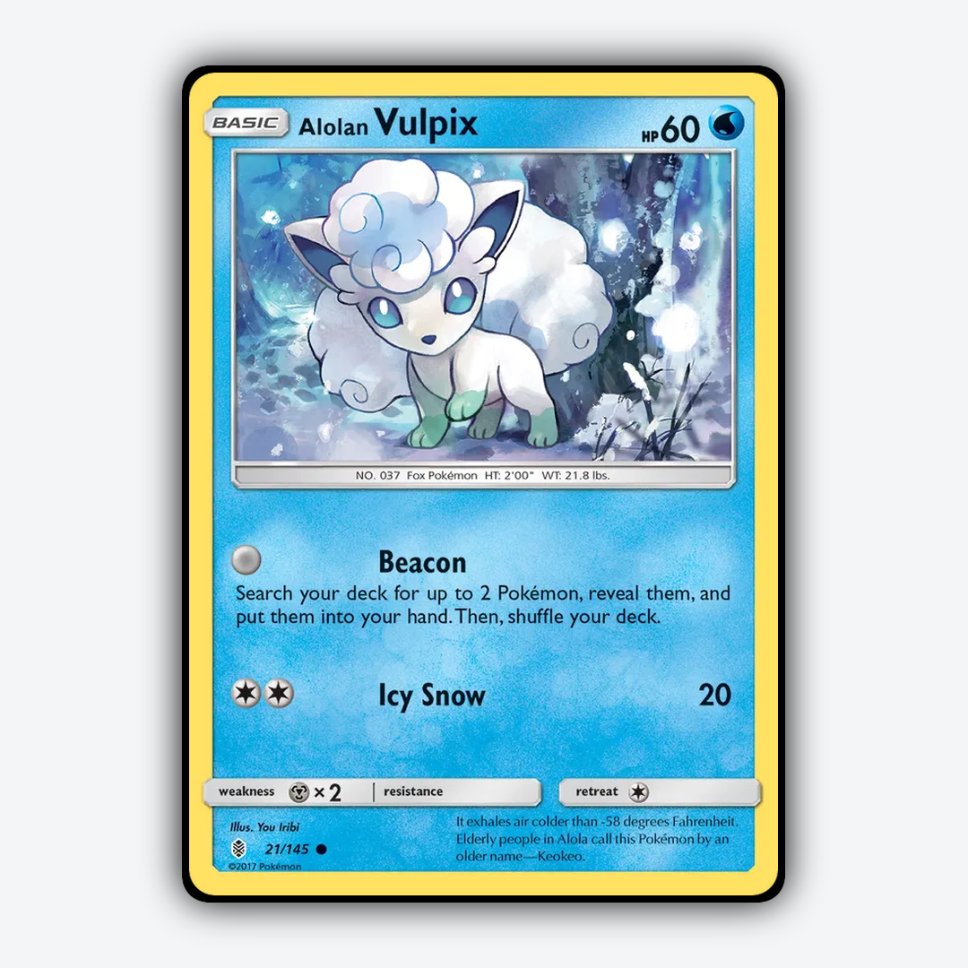 Alolan Vulpix 021/145 - Guardians Rising Set - Card Rug